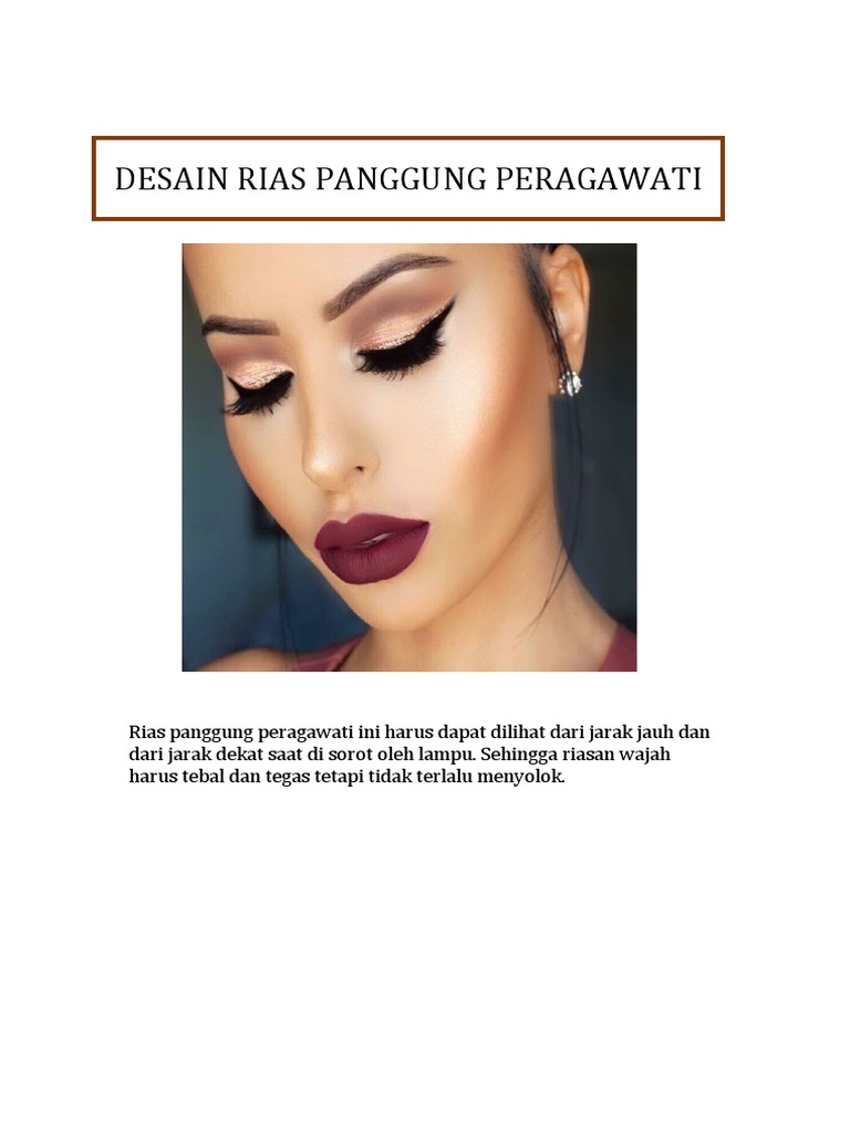 Desain Rias Panggung Peragawati | PDF