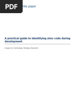 White Paper: A Practical Guide To Identifying Slow Code During Development