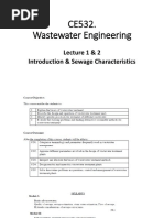 CE532. Wastewater Engineering: Lecture 1 & 2 Introduction & Sewage Characteristics