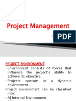 Project Management Internal Environment Factors