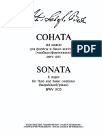 Бах - bwv 1035 - соната E-dur Для Флейты и Бассо Континуо