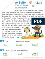 Grade 1 Little Blue Belle Worksheet