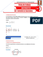 Ficha de Aplicacion Multiplicacion y Division de Fracciones