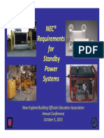 NEC Requirements For Standy Power Systems