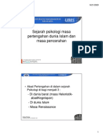 Sejarah Psikologi Masa Pertengahan Dunia Islam Dan Masa Pencerahan