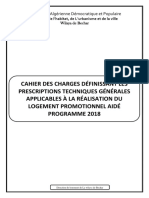 Cahier Des Charges Définissant Les Prescriptions Techniques Générales Applicables À La Réalisation Du Logement Promotionnel Aidé Programme 2018