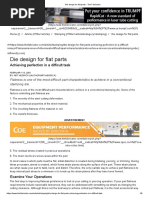 Die Design For Flat Parts - The Fabricator