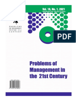 Problems of Management in The 21st Century, Vol. 16, No. 1, 2021