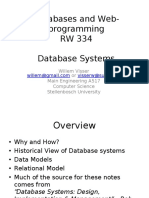 Databases and Web Programming, RW 334