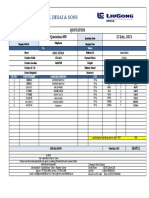 Amritlal Desai & Sons Quotation for CLG 414 Machine Parts