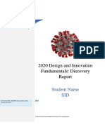 2020 Design and Innovation Fundamentals: Discovery: Student Name SID