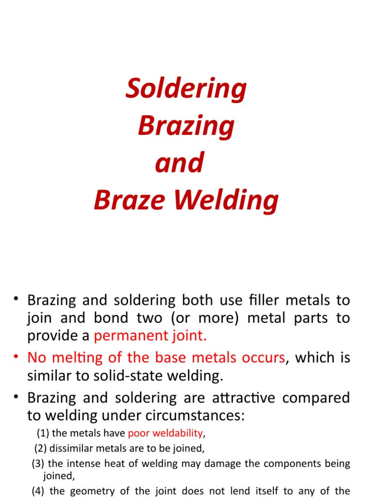 Soldering Brazing and Braze Welding Download Free PDF Soldering