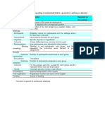 CONSORT Extension For Abstracts Checklist