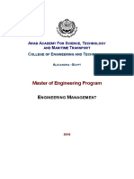 Master of Engineering Program: A A F S, T M T