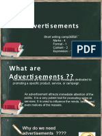 Adverti Sements: Short Writing Composition Marks - 4 Format - 1 Content - 2 Expression - 1