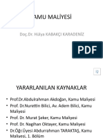 Kamu Maliyesi: Doç - Dr. Hülya Kabakçi Karadeniz