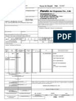 Pae-House Air Waybill Master Air Waybill