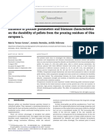 2011 Influence of Process Parameters and Biomass Characteristics On The Durability of Pellets From The Pruning Residues of Olea Europaea L.