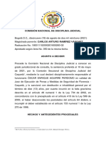 Destituyen e Inhabilitan A Juez de Florencia Por Otorgar Libertad Condicional A Dos Condenados