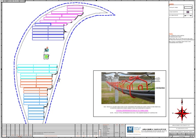 DC Cable Route Layout for Solar Plant | PDF | Electromagnetism ...