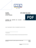 Nte Inen-Iso 9001: Norma Técnica Ecuatoriana