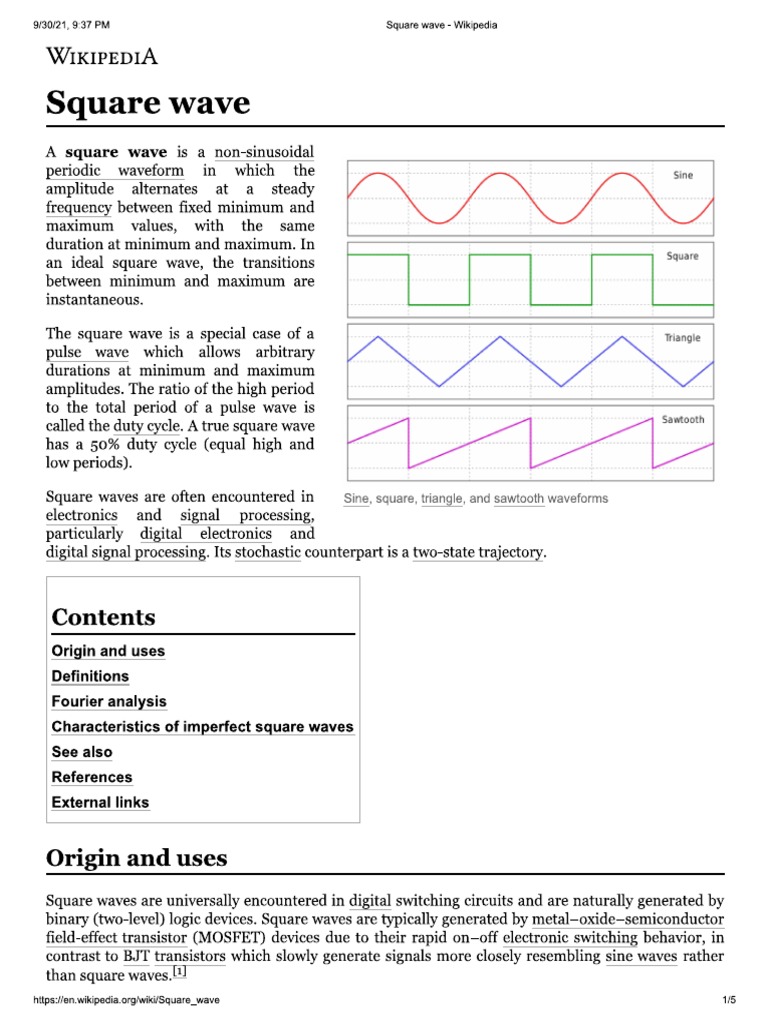 Square Wave | PDF