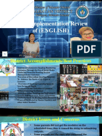Online Implementation Review of (ENGLISH) : Marylen D. Trapal Principal II District English Coordinator