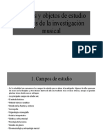 Campos y objetos de estudio actuales de la investigación musical