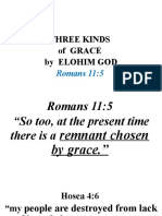 Three Kinds of Grace by Elohim God: Romans 11:5