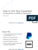 How To 10X Your Conversion With Fundamentals of Usability & Optimisation