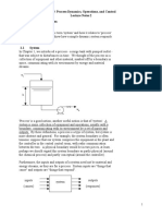 10.450 Process Dynamics, Operations, and Control Lecture Notes 2 Chapter 2. Dynamic System 2.0 Context