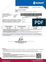 Orden de pago RMTMYP S/346 emitida a Gongora Sanchez German por la IR Junin-Mepeco