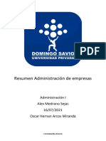 Resumen Administración de Empresas