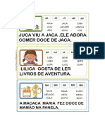 Fichas de Leitura Com Frases Fichas Ilustradas Com Palavras Em PDF