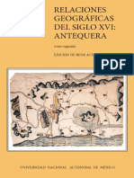 Relaciones Histórico-Geográficas Del Siglo XVI. Antequera Parte 2