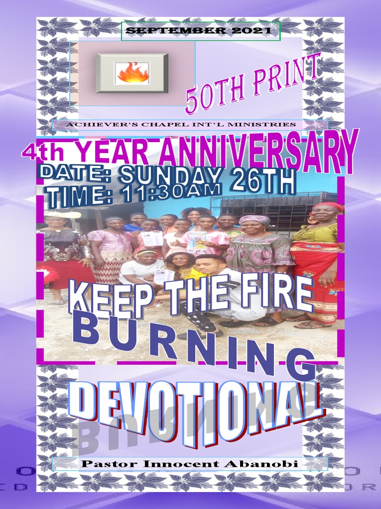 Keep The Fire Burning Devotional September Edition | PDF | Faith ...