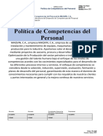 Pl.14.01 Maqvin Politica de Competencias Del Personal