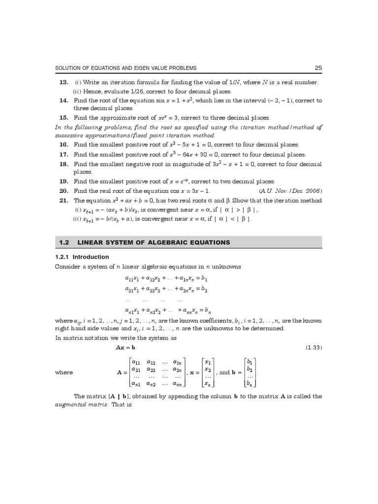 Solving Linear Equations Methods | PDF | Matrix (Mathematics) | Mathematics