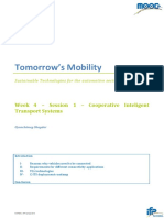 Tomorrow's Mobility: Week 4 - Session 1 - Cooperative Inteligent Transport Systems