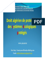 Cours Droit Algérien de Protection Des Écosystèmes Protégés