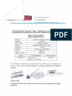 Certificado de Operatividad