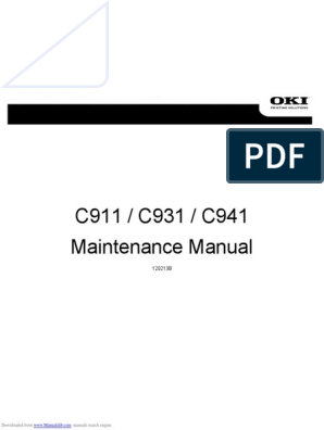 C911 / C931 / C941 Maintenance Manual: Downloaded From Manuals