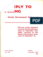 (Partido Comunista de La Unión Soviética) A Reply To Peking - Soviet Goverment Statement