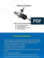 Steering Systems: Topics Covered in This Presentation
