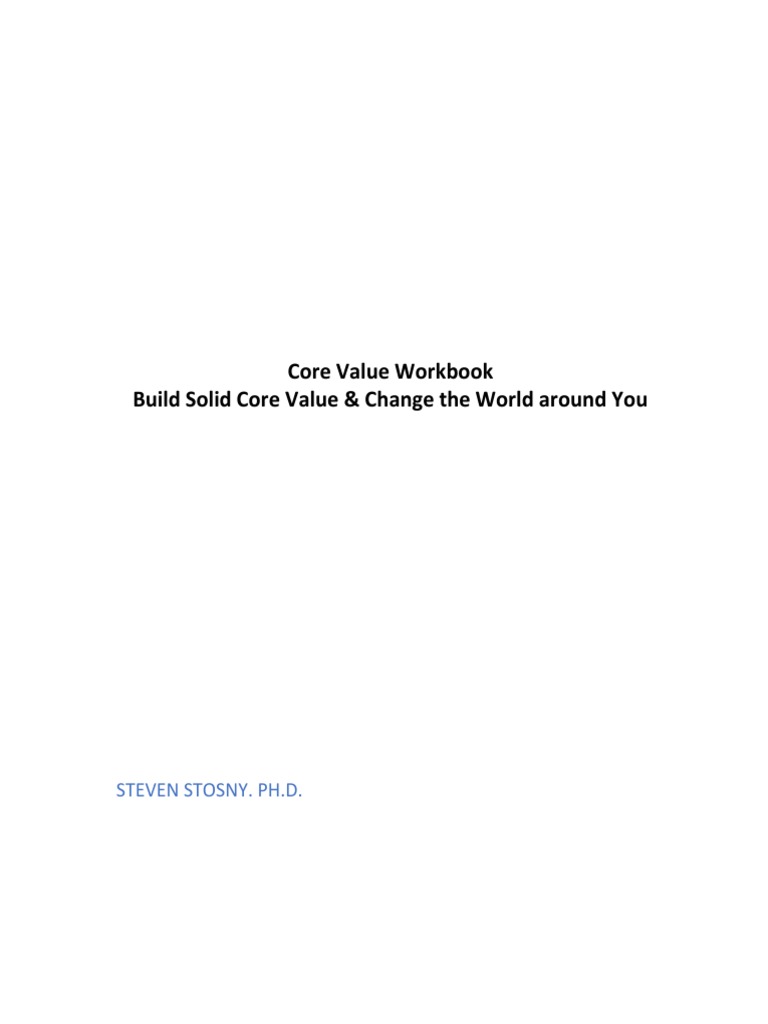 Core Value Workbook PDF Compassion Spirituality