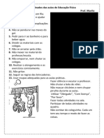 Regras da Aula de Educação Física