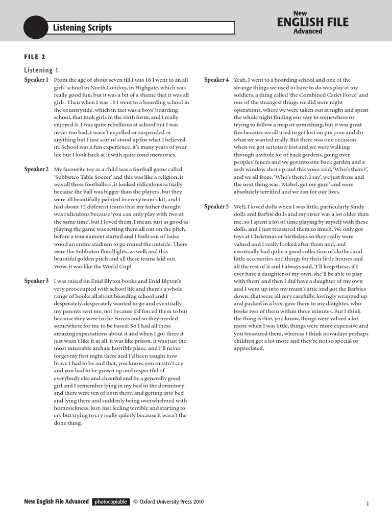 Nef Adv Listening Scripts File02 | PDF | Thought