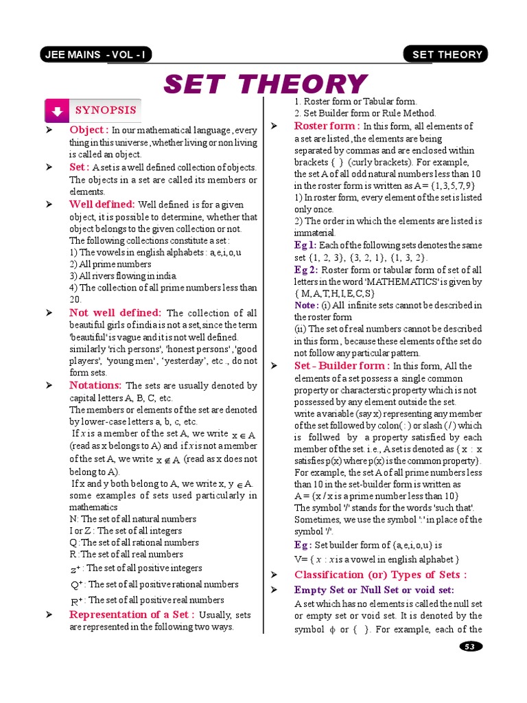 Understanding Set Theory Concepts | PDF | Set (Mathematics) | Mathematics