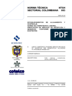 Norma Tecnica Sectorial Colombiana NTSH 003