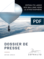 2008 Dossier de Presse Zephalto Lance Ses Ballons Vers La Stratosphere